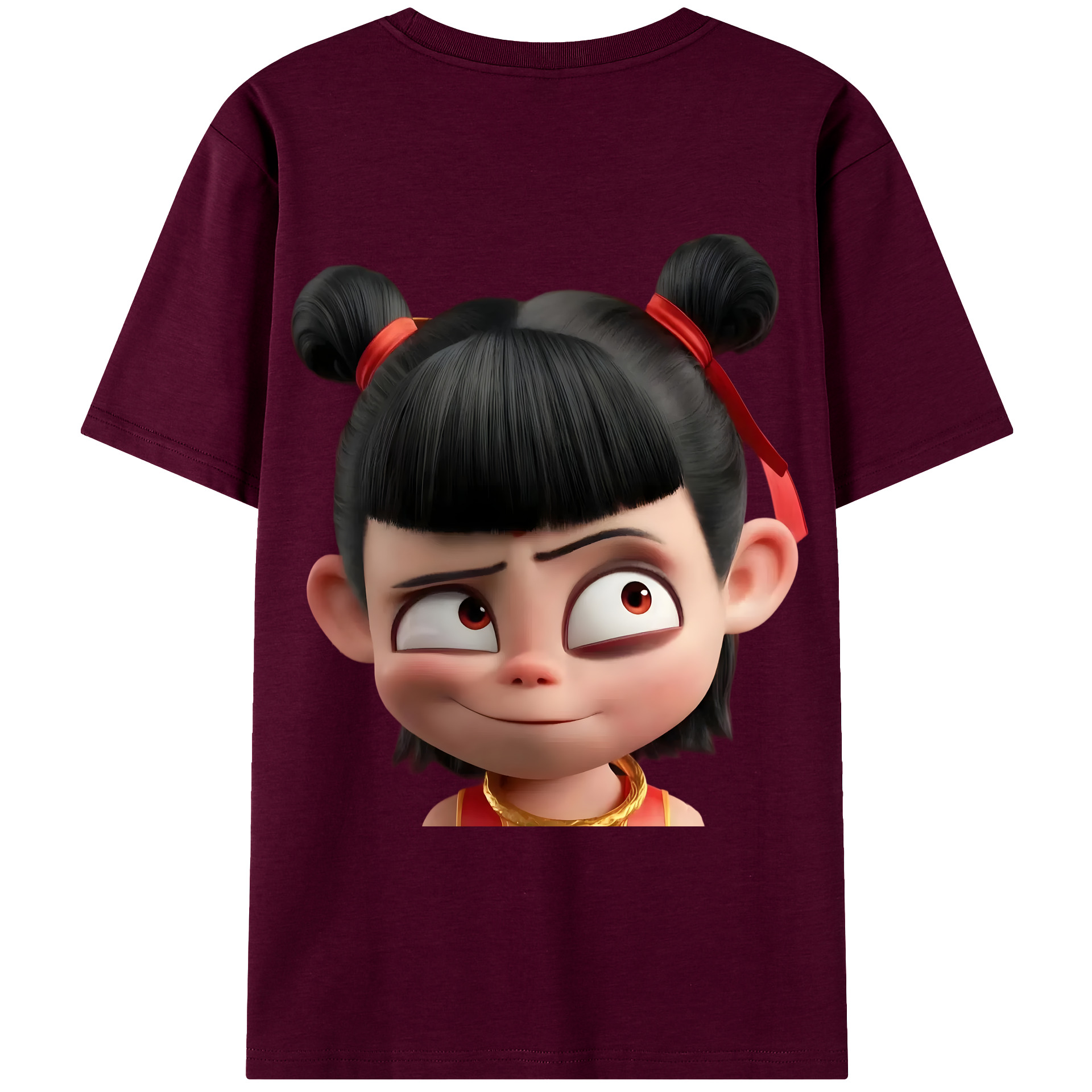 （画像用） Ne Zha 2 ナタ 魔童の大暴れ レディース半袖Tシャツ(バックプリント)